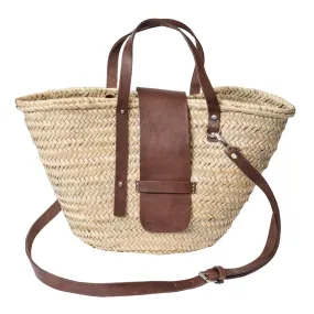 MacKenzie Raffia City Basket in Brown