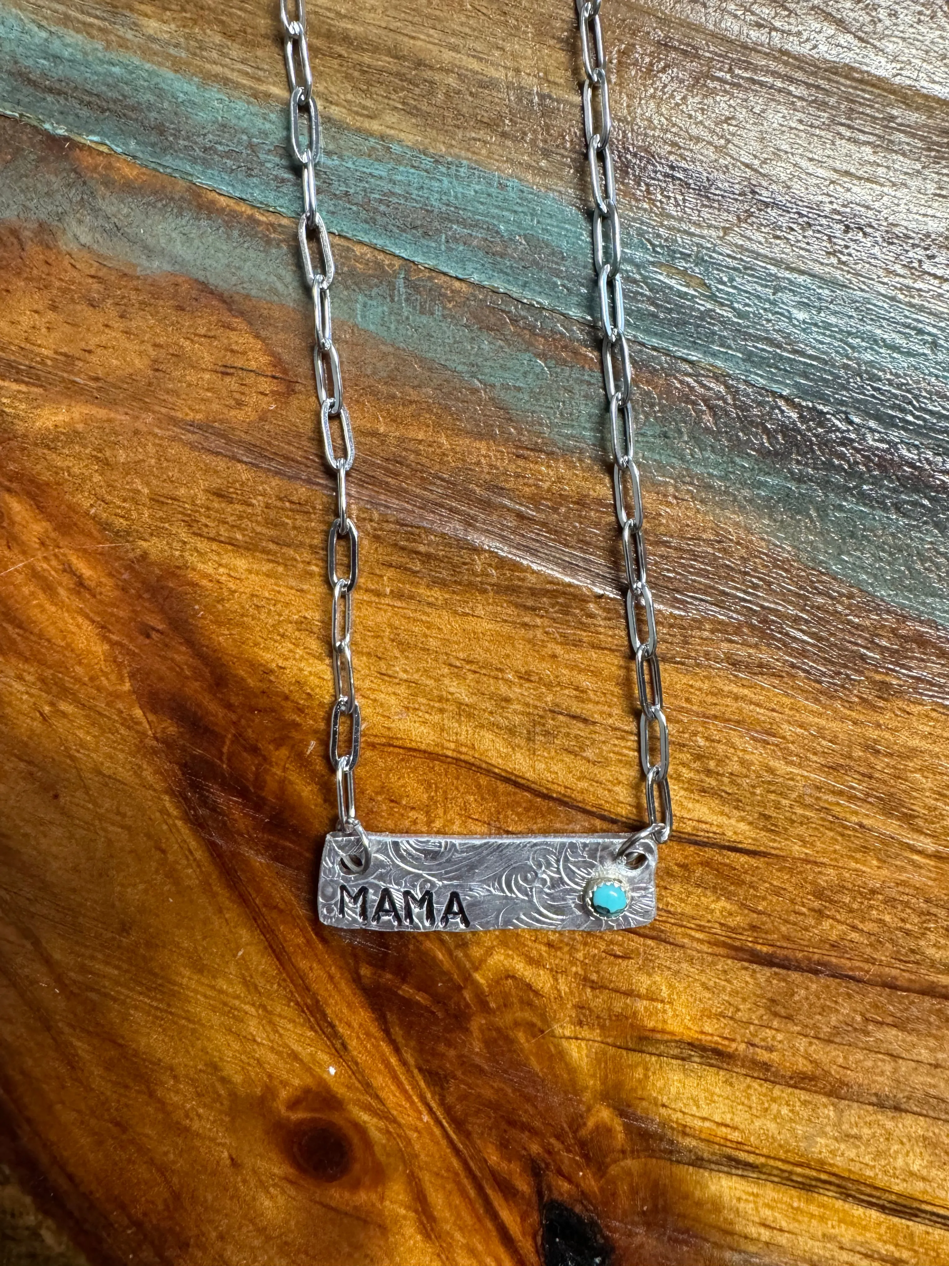 Mama Turq Stone Bar Necklace