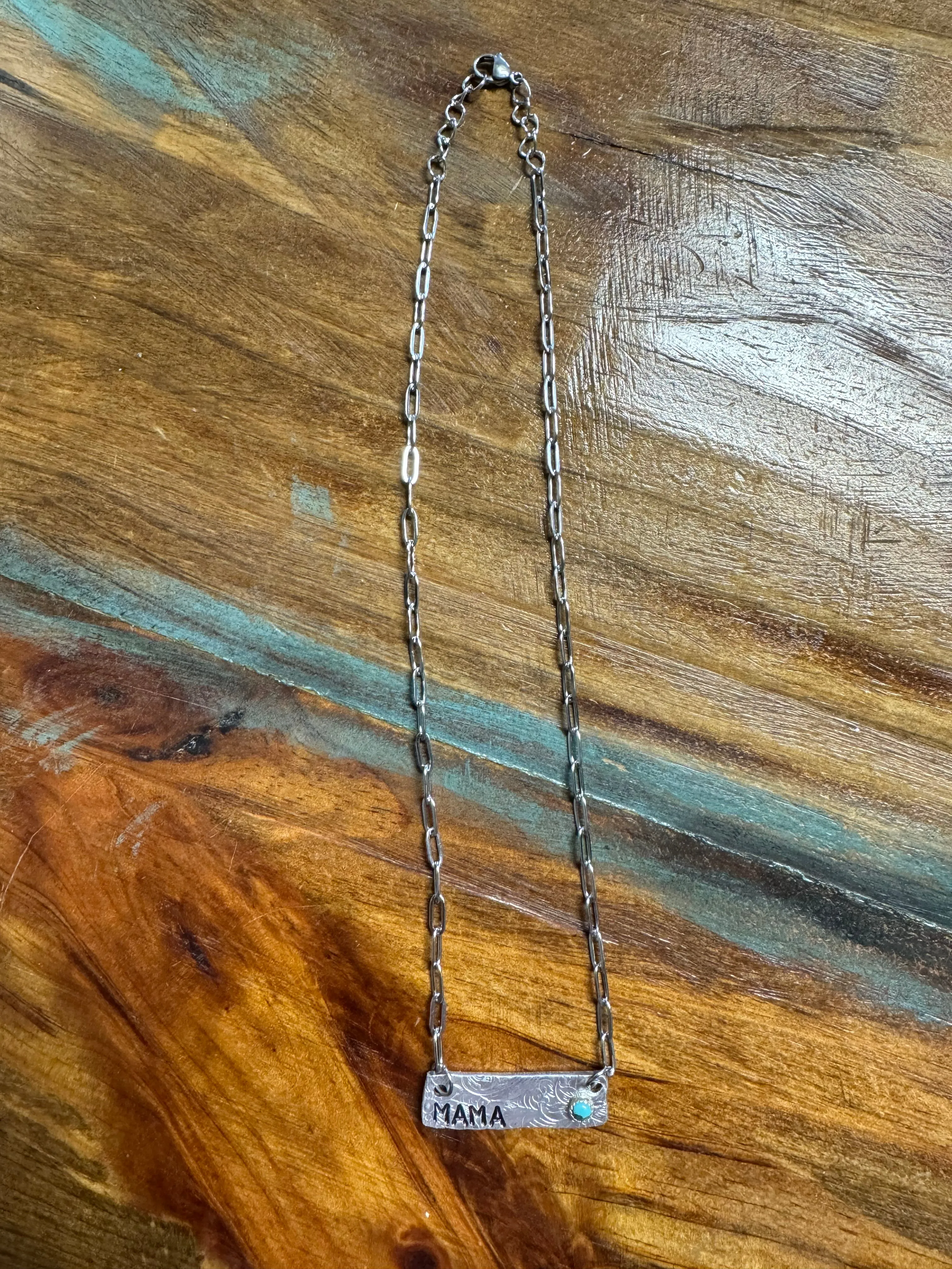 Mama Turq Stone Bar Necklace