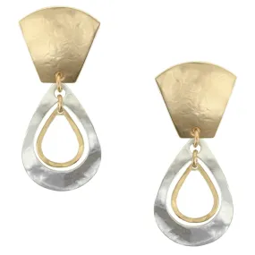 Marjorie Baer Double Teardrop Fan Clip Earrings