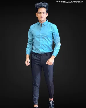 Matty Cotton Fabric Shirt & Adj Lycra Pant - Combo