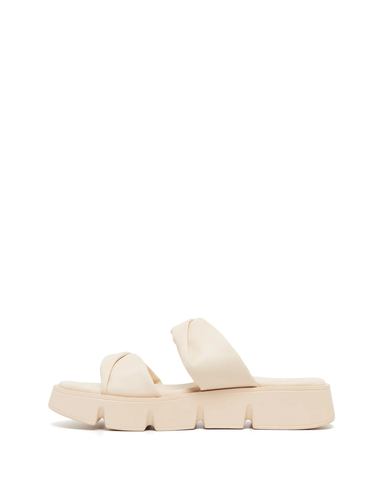 Maxie Flatform Sandal Bone Smooth