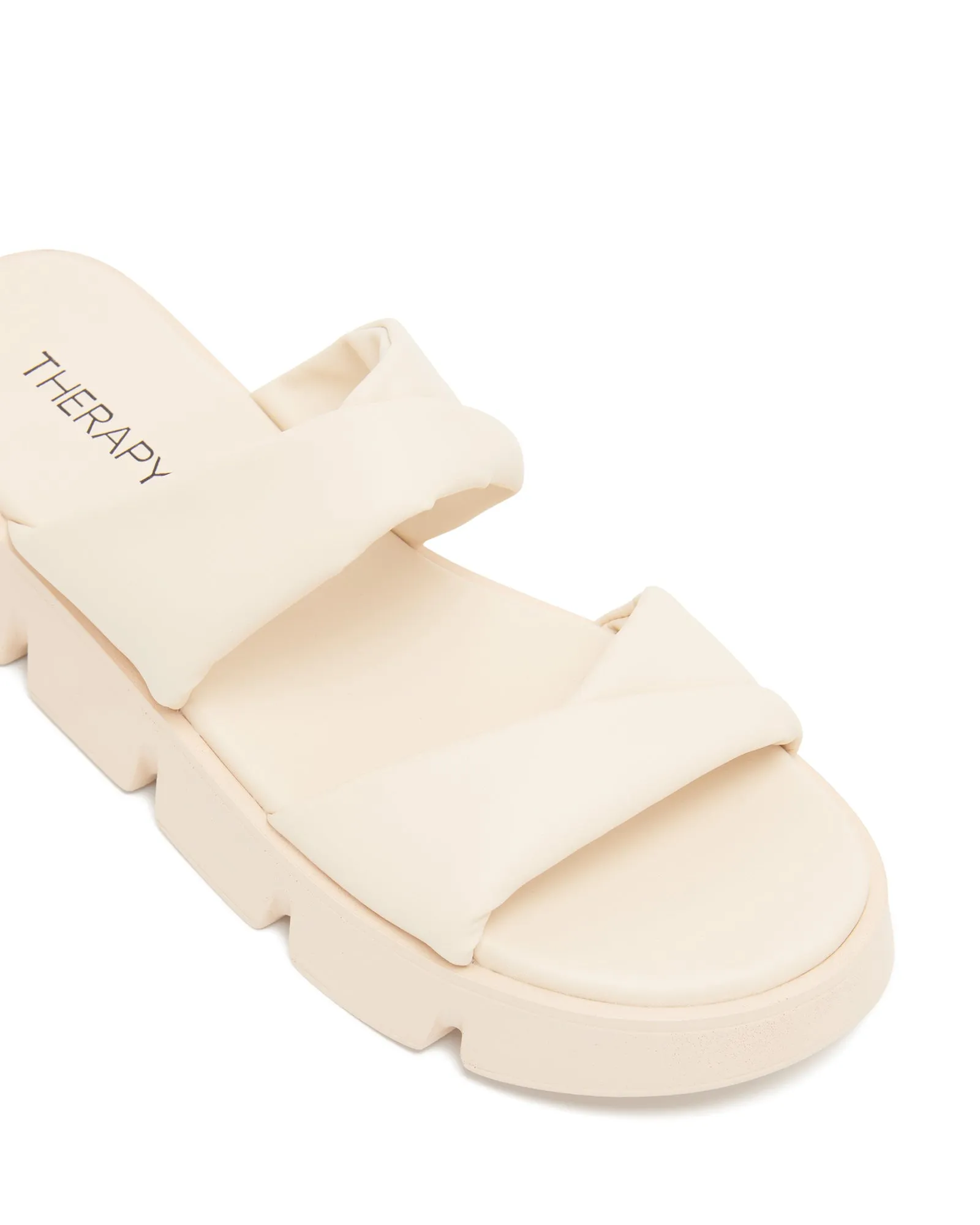 Maxie Flatform Sandal Bone Smooth