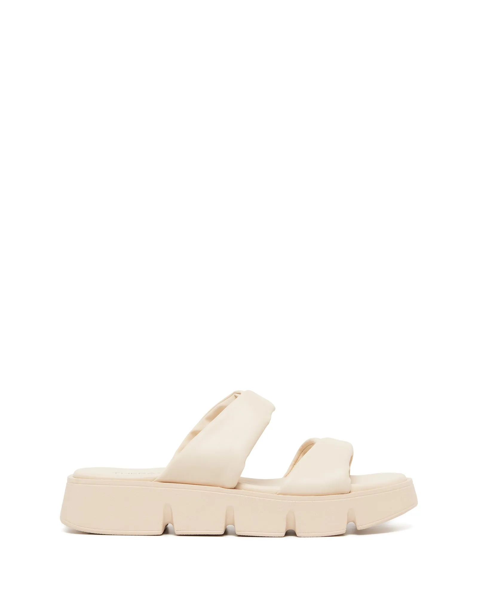 Maxie Flatform Sandal Bone Smooth