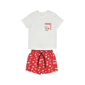 Mayoral Baby Swimsuit T-Shirt Set_ Red 1639-79