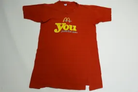 McDonald's 1975 YOU You're The One Vintage Champion Blue Bar 70's Original Slogan T-Shirt