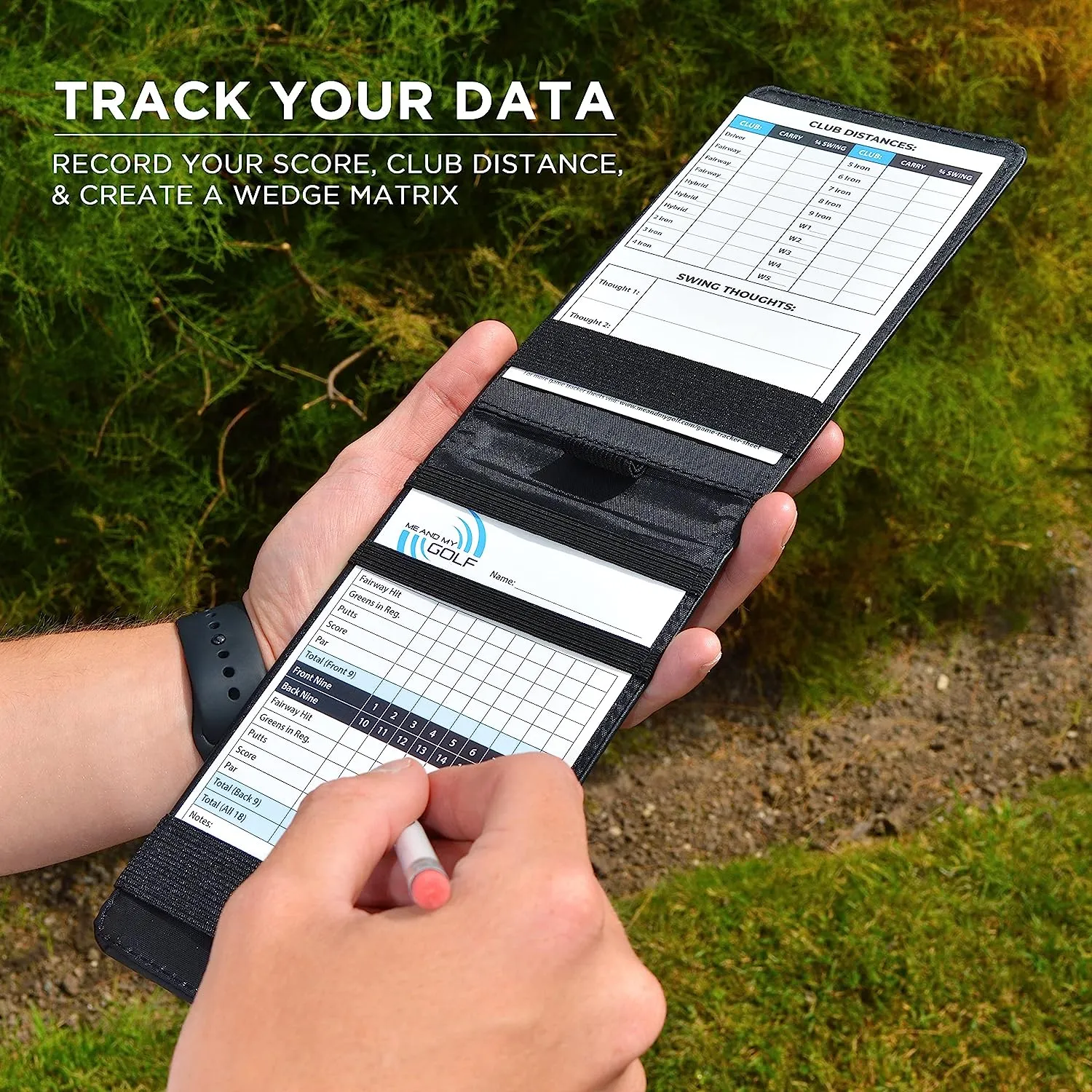 Me and My Golf Premium Scorecard Holder and Stat Sheet with Unlimited Printable Sheets