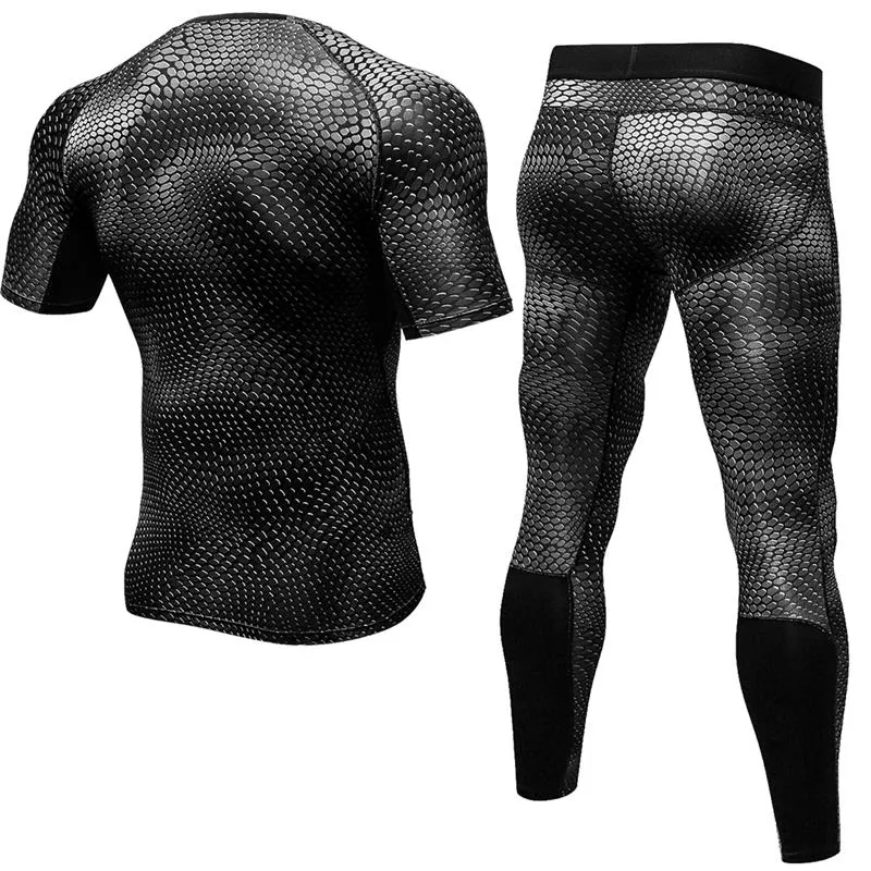 Men Running T-shirt Tights Long Sleeves Gym Sports Fitness Clothing