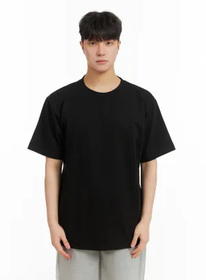 Men's Basic Short Sleeve T-Shirt IA402 / Black