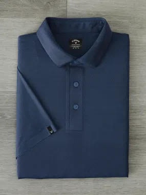 Mens Premium Jacquard Golf Polo