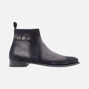 Mezlan Grey Plain Toe Zip Boot