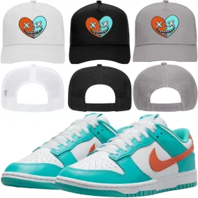 Miami Dolphin Dunks Trucker Hat to Match : MIAMI HEART BAWS