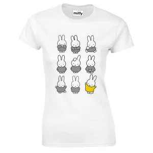 miffy ladies yellow dress - white T-Shirt