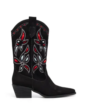 Miley Cowboy Boot Black