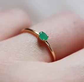 Mini Gem Stacking Ring ? Emerald