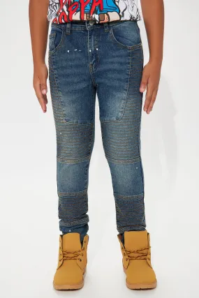 Mini Never Giving Up Moto Jeans - Indigo