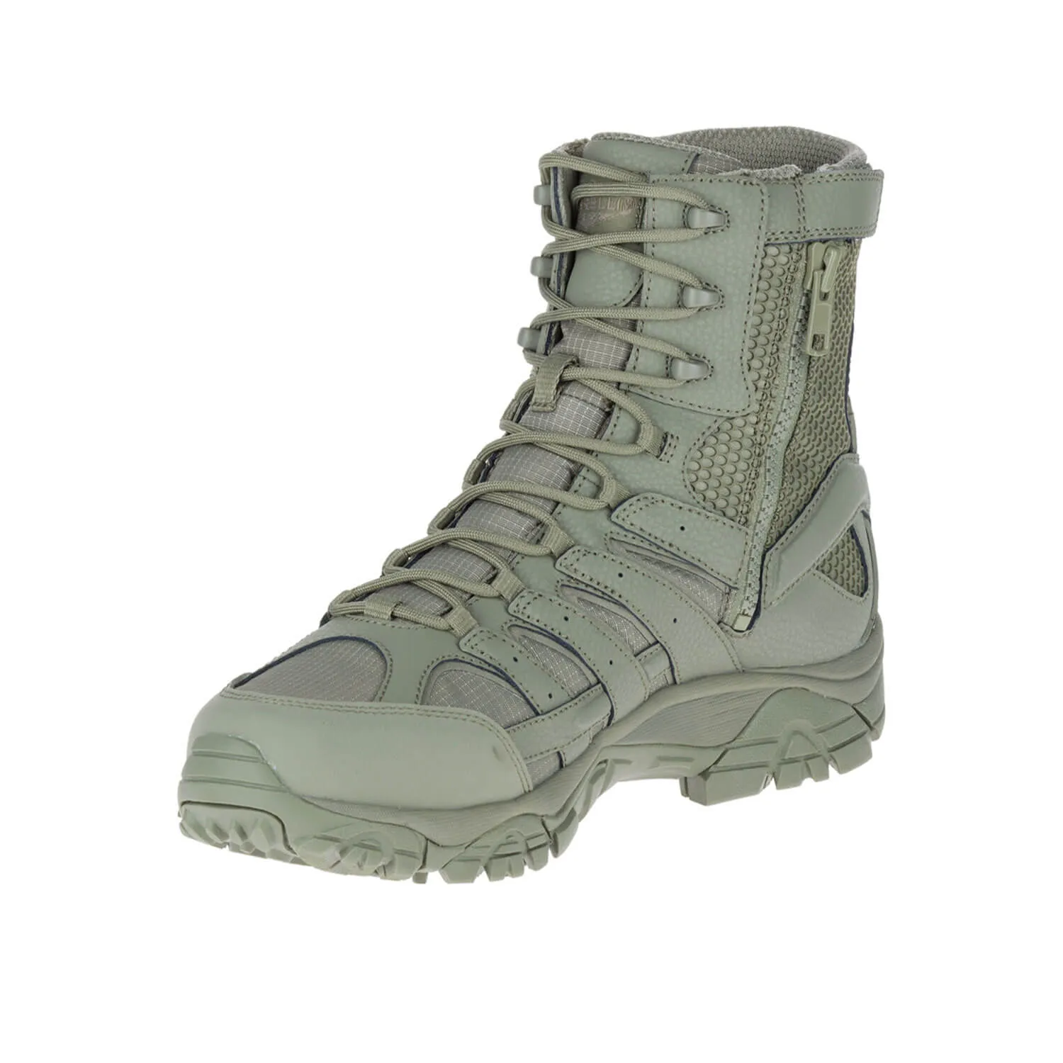 Mens Moab 2 8 Tactical Waterproof Work Boots in Sage Green - Durable, Lightweight, and Comfortable for Outdoor and Tactical Use