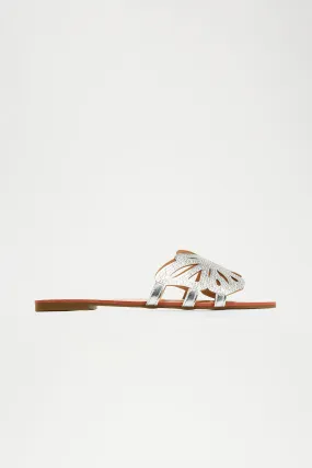 More Love Butterfly Sandals - Silver