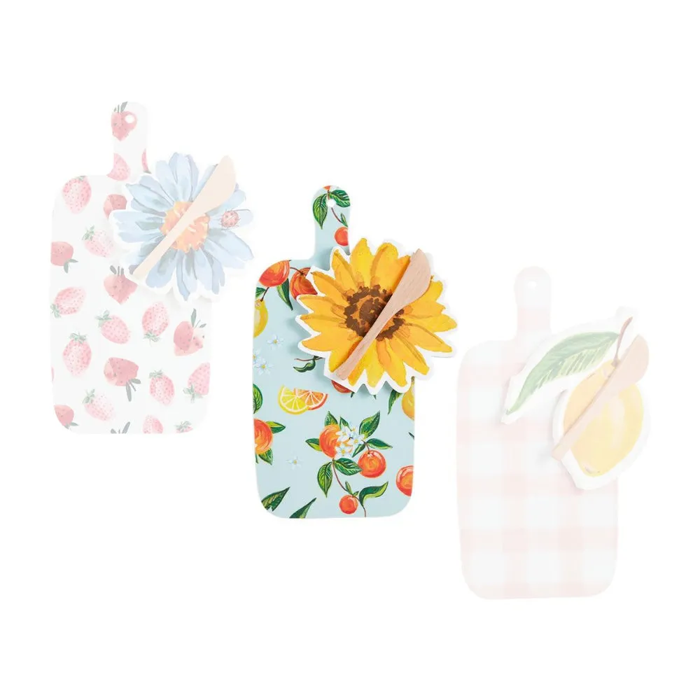 Mud Pie Fruity Floral Board & Napkin Sets