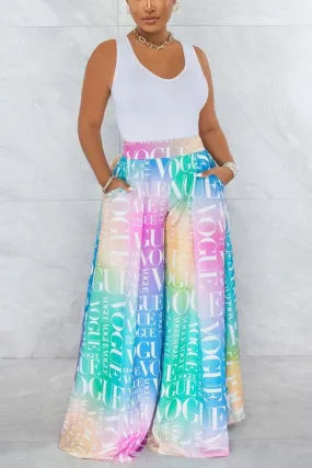 Multi Vogue Palazzo Pants