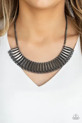 My Main MANE - Black Gunmetal Paparazzi Jewelry Necklace