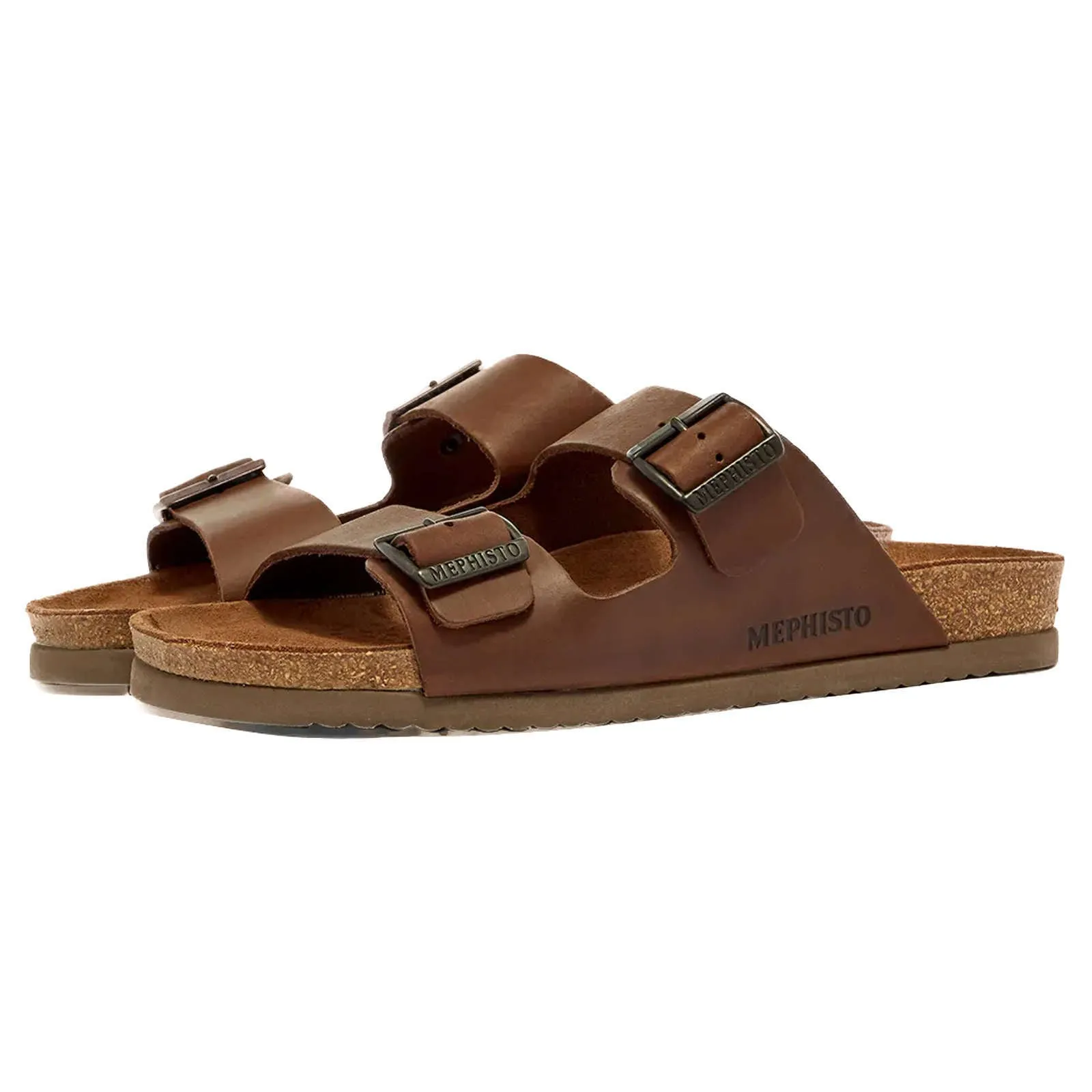 Nerio Full Grain Leather Men's Slide Sandals