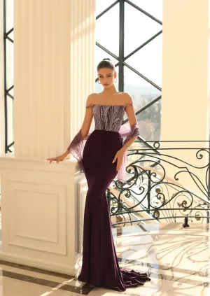 NICOLETTA Daisy Gown - Plum