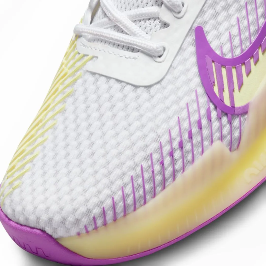 Nike Air Zoom Vapor 11 HC Women Hard Court Tennis Shoes - White/Citron Tint-Fuchsia Dream-Black