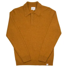 Norse Projects - Marco Lambswool Polo - Mustard Yellow