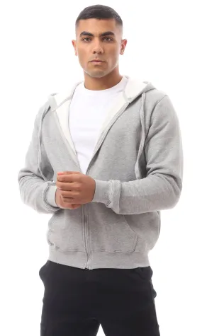 O172377 Heather Grey Long Sleeve Sweat Shirt