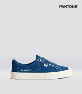 OCA Low Pantone Navy Peony Canvas Contrast Thread Sneaker Women