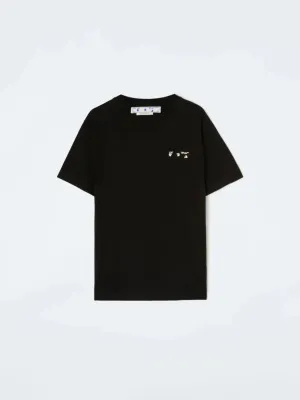 Off-White Ow Logo Slim S/S Tee Black White