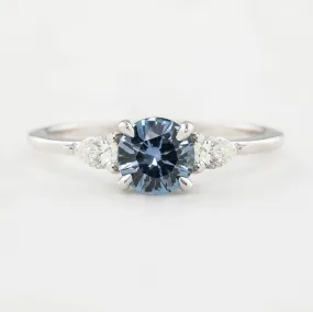 Olivia Ring - 0.90ct Blue Montana Sapphire, 14k white gold (One of a kind)