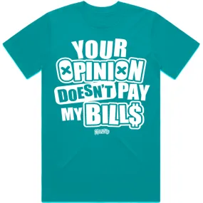 OPINION : Teal Sneaker Tees Shirt (white ink)