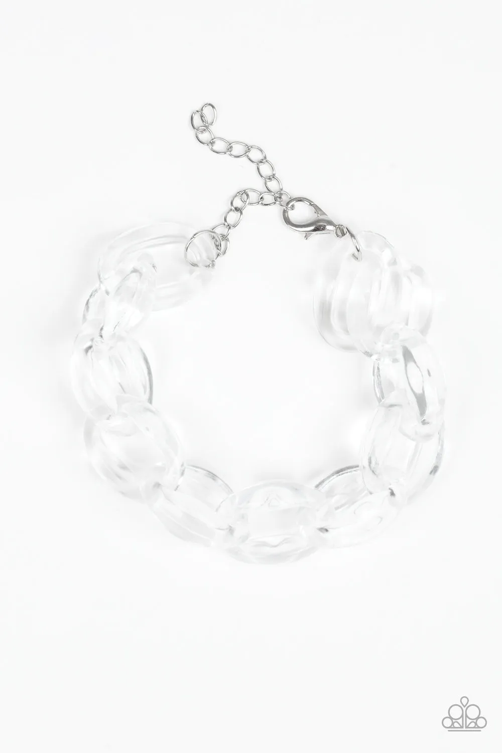 Paparazzi Accessories  - Ice-Ice-Baby-White Bracelet