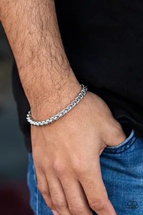 Paparazzi Accessories - Knocked It Out Of The Park - Silver Bracelet