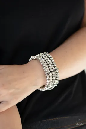 Paparazzi Best of LUXE - White Bracelet March 2021 Life Of the Party Bracelet