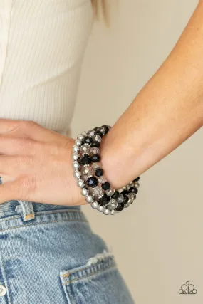 Paparazzi Gimme Gimme - Black Coiled Wire Bracelet