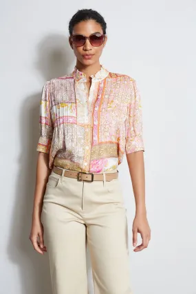 Patchwork Print Shirt