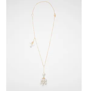 Pearl Cluster Necklace, Gold