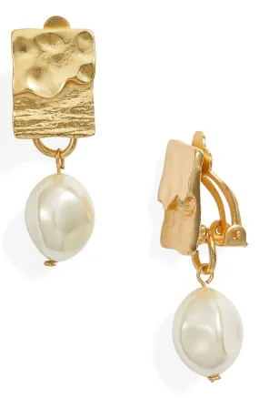 Pearl drop clip-on Earrings