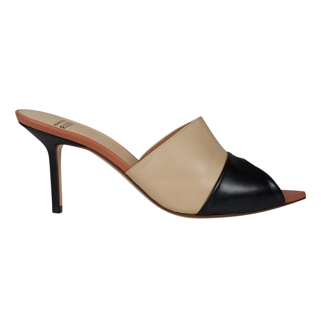 Peep-Toe Mule Black