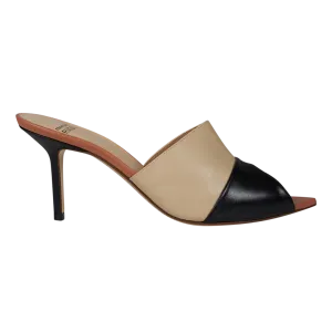 Peep-Toe Mule Black