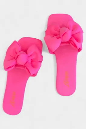 Pink Bow Flat Sandals