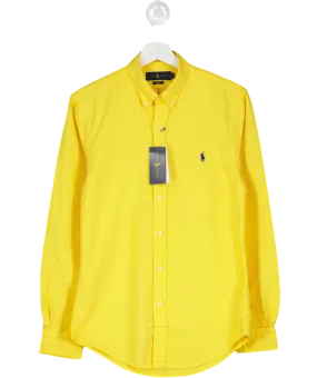 Polo Ralph Lauren Yellow Slim Fit Shirt With Embroidered Polo Player BNWT UK S