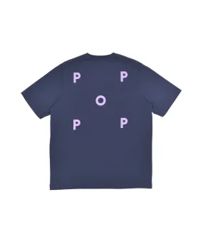 Pop Trading Company Logo t-shirt navy/viola