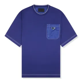 Prada Oversized Pocket Blue T Shirt