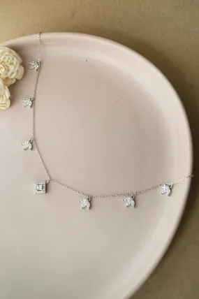 Princess Leaf Trails Sterling Silver Charm Necklace