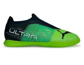 PUMA Kids Ultra 3.3 IT Indoor Soccer Shoes Green/Black