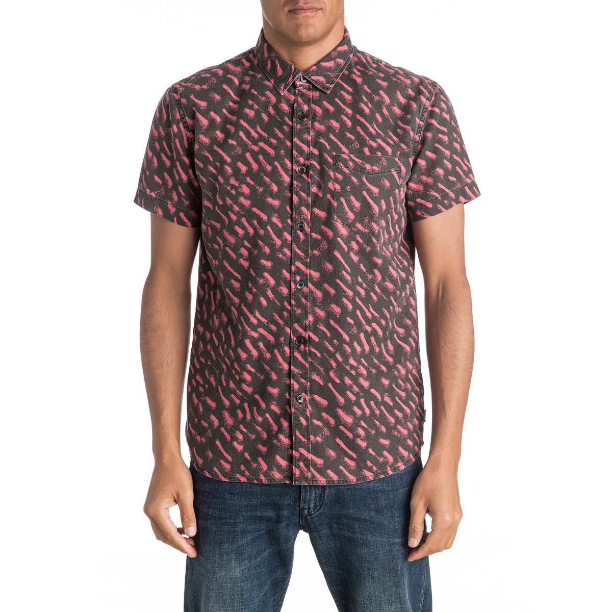 Quiksilver Renogade Men's Button Up Short-Sleeve Shirts (Brand New)